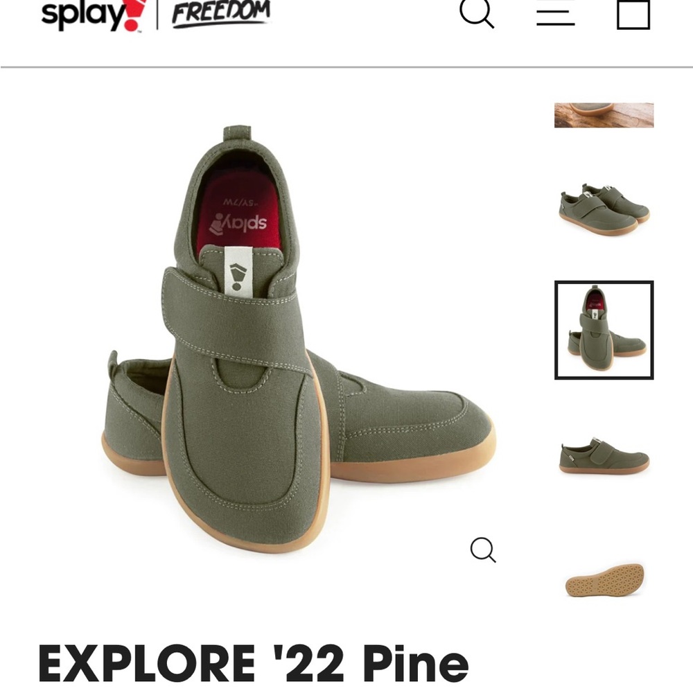 Splay zero drop Explore shoe